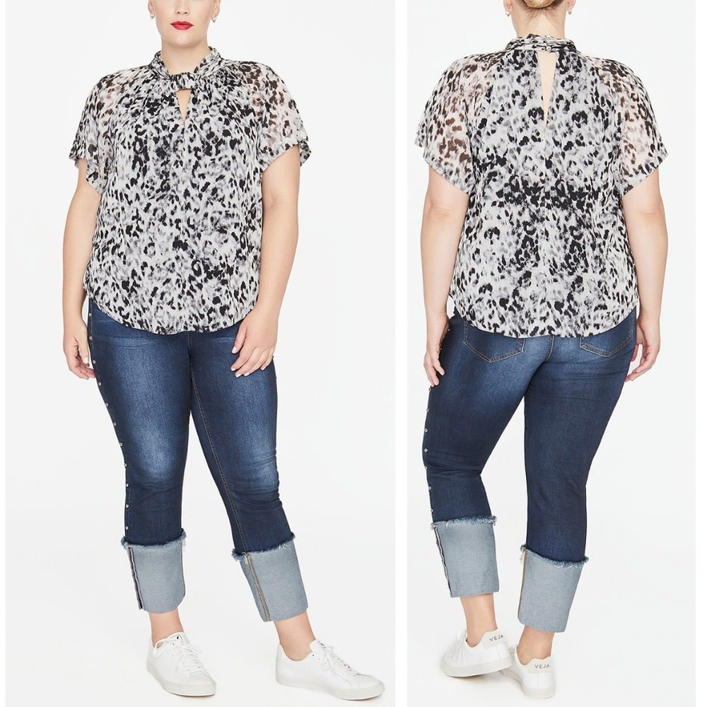 RACHEL Rachel Roy Trendy Plus Size Cowl-Neck Top